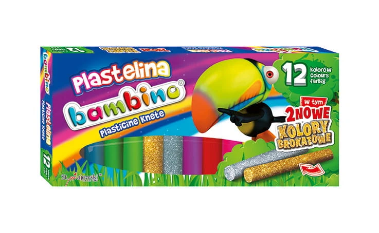 plastelina 12 kolorów BAMBINO