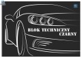 blok techniczny z czarnymi kartkami