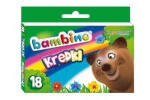 Kredki świecowe 18 kol.  BAMBINO 