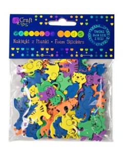 Naklejki z pianki zwierzaki 2 a'120szt. KSPI-042