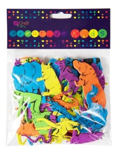 Naklejki z pianki zwierzaki 3 a'60szt. KSPI-043