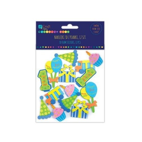 Naklejki z pianki urodziny chłopiec 3D KSPI-337