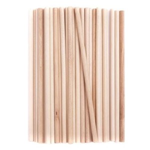 Patyczki drewniane okrągłe naturalne