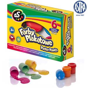 Farby plakatowe 6 kol. AS 