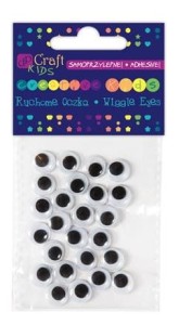Ruchome oczka samoprzylepne 10mm a'24szt.  KSOC-015