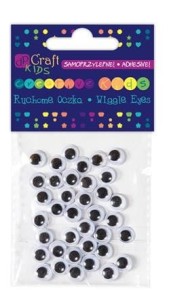 Ruchome oczka samoprzylepne 8mm a'36szt.  KSOC-014