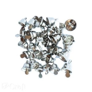 Dzwoneczki metalowe srebrne 30szt. 