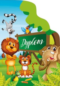 DYPLOM składany z napisami PRZYJACIELE