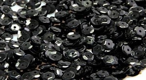 Cekiny dekoracyjne 6mm 15g czarne (nr 60) 