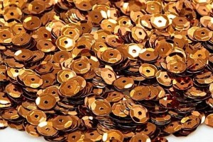 Cekiny dekoracyjne 6mm 15g brązowe (nr 57)   