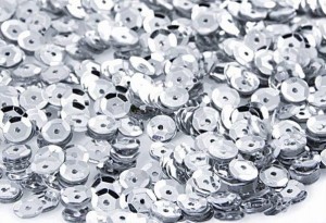 Cekiny dekoracyjne 6mm 15g srebrne (nr 55)     