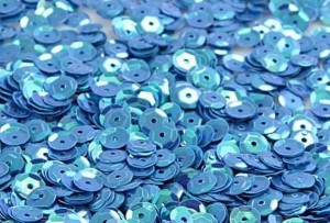 Cekiny dekoracyjne 6mm 15g niebieskie (nr 44)       