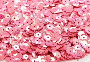 Cekiny dekoracyjne 6mm 15g różowe (nr 14)         