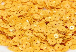 Cekiny dekoracyjne 6mm 15g żółte (nr 05)          