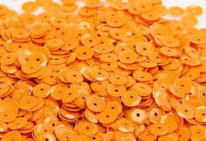 Cekiny dekoracyjne 6mm 15g pomarańczowe (nr 07)           