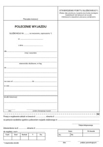 Os 232 Polecenie wyjazdu służbowego