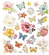 Naklejki - Kwiaty i Motyle 21 szt.