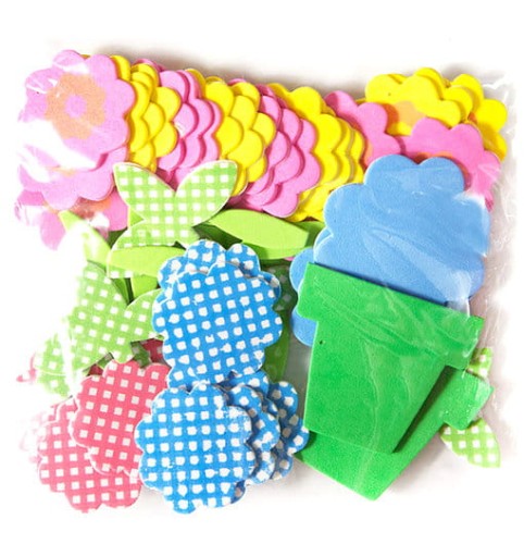 Naklejki z pianki kwiatki 60szt. KSPI-023