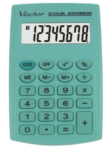 Kalkulator VECTOR VC-210 turkusowy