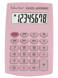 Kalkulator VECTOR VC-210 różowy