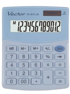 Kalkulator VECTOR VC-812 błękitny