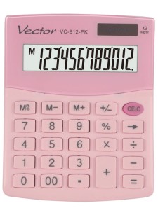 Kalkulator VECTOR VC-812 różowy