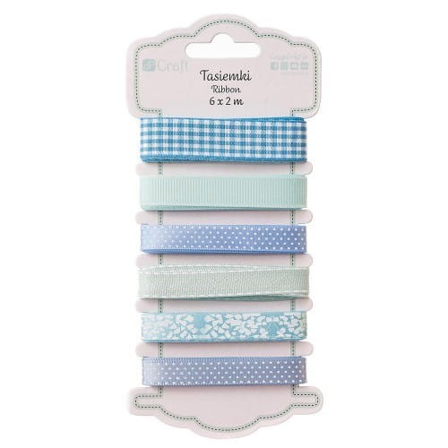 Tasiemki 6x2m RIBBON, AQUA (DPTA-069)