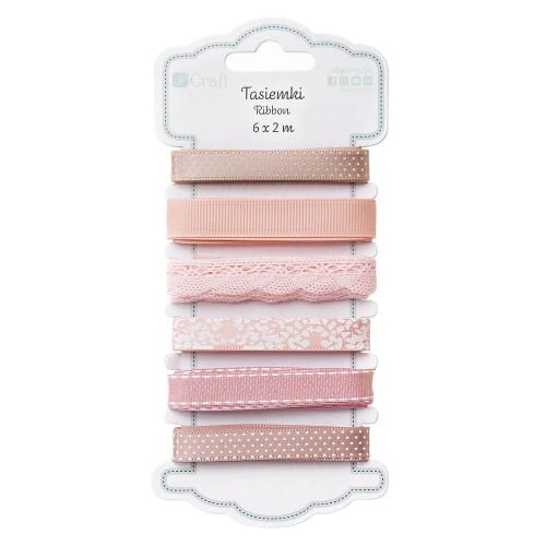 Tasiemki 6x2m RIBBON, NUDES (DPTA-068)