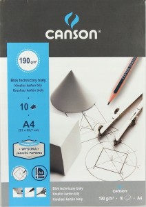 Blok techniczny biały 190g A4 CANSON
