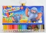 Kredki ołówkowe grube 24 kol.  BAMBINO