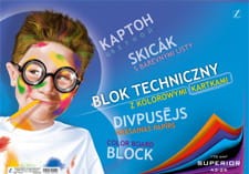 Blok techniczny kolorowy 170g A4/25ark. KRESKA