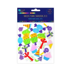 Naklejki z pianki party a'20szt. KSPI-346