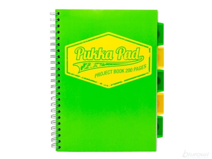 Kołonotatnik PROJECT BOOK NEON A4/200 k. PUKKA