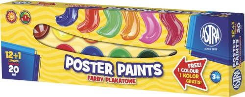 Farby plakatowe 12 kolorów