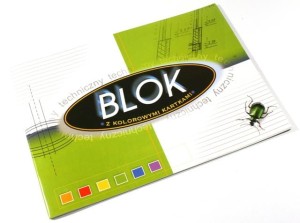 blok techniczny kolorowy A4