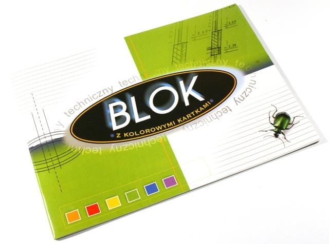 blok techniczny kolorowy A4