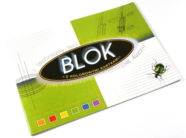 blok techniczny kolorowy A4