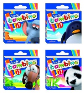 kredki świecowe 12 kolorów BAMBINO