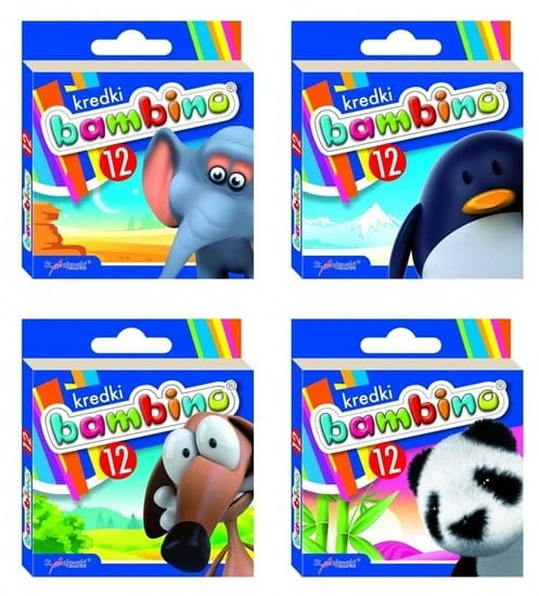 kredki świecowe 12 kolorów BAMBINO