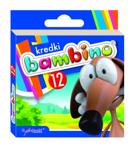 Kredki świecowe 12 kol.  BAMBINO