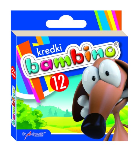 kredki świecowe 12 kolorów BAMBINO