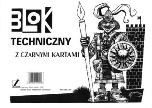 Blok techniczny czarne kartki A4 KRESKA