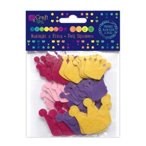 Naklejki z filcu korony a'36szt. KSFI-006