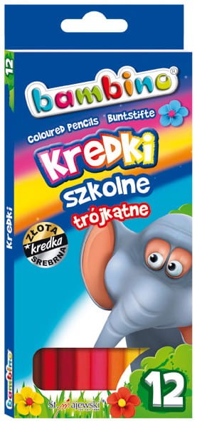 kredki ołówkowe BAMBINO  12 kolorów