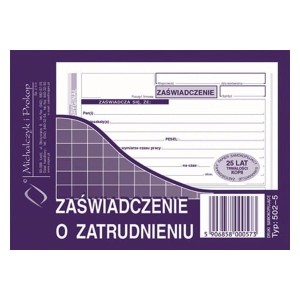 MiP Zaświadczenie o zatrudnieniu